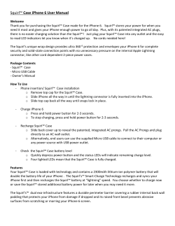 Squirl&trade; Case iPhone 6 User Manual