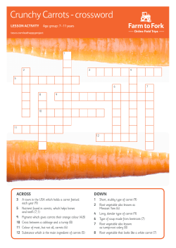 Crunchy Carrots - crossword - The Tesco Eat Happy Project