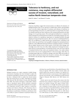 Tolerance to herbivory, and not resistance, may explain differential