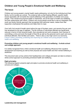 Children and young people`s emotional health and wellbeing in