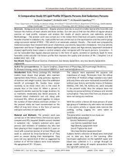 A Comparative study of lipid profile of sports person and sedentary