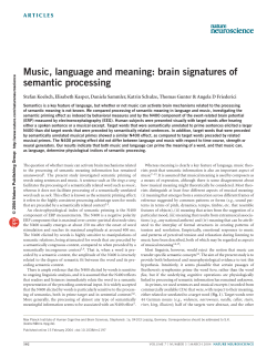 Music, language and meaning
