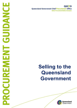 Procurement guide: selling to the Queensland Government