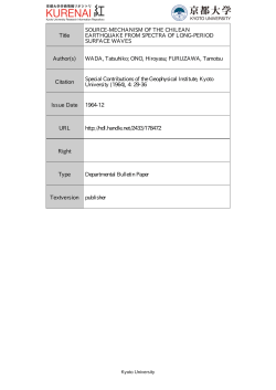 Title SOURCE-MECHANISM OF THE CHILEAN EARTHQUAKE