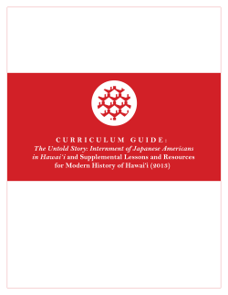MHH Curriculum Guide for “The Untold Story: Internment of