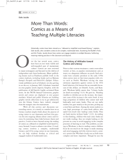 More Than Words: Comics as a Means of Teaching Multiple Literacies