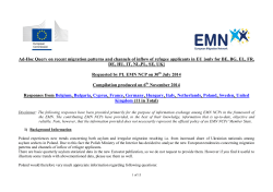 Ad-Hoc Query on recent migration patterns and channels of inflow of