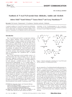 Synthesis of N-Acyl-N,O-acetals from Aldehydes