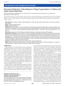 Movement Distribution: A New Measure of Sleep