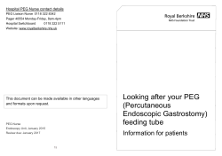 Looking after your PEG - Royal Berkshire Hospital
