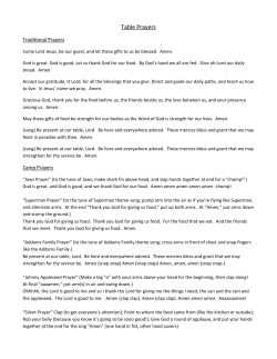 Table Prayers