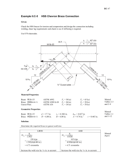 Example II.C-5 HSS Chevron Brace Connection