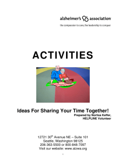 activities - Alzheimer`s Association