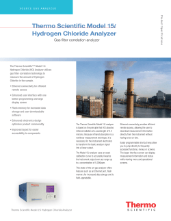 (HCl) Analyzer Data Sheet - Thermo Fisher Scientific