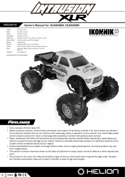 Owner`s Manual for: HLNA0684, HLNA0685