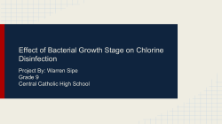 Effect of Bacterial Growth Stage on Chlorine Disinfection