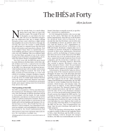 The IHES at Forty - American Mathematical Society