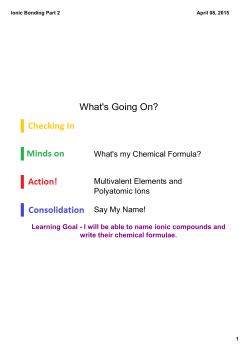 Ionic Bonding Part 2