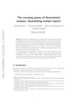 The amazing power of dimensional analysis: Quantifying market