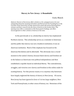 New Jersey and the Slavery Conundrum: