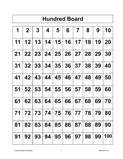 Hundred Board - Mathwire.com