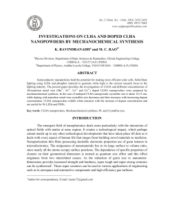 investigations on clha and doped clha nanopowders by