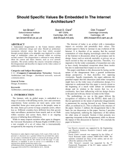 Should Specific Values Be Embedded In The