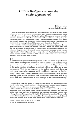 Critical Realignments and the Public Opinion Poll