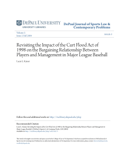 Revisiting the Impact of the Curt Flood Act of 1998