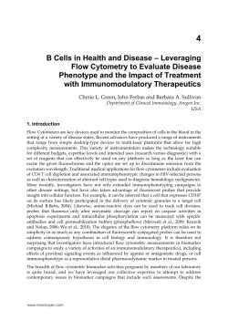 B Cells in Health and Disease &ndash; Leveraging Flow