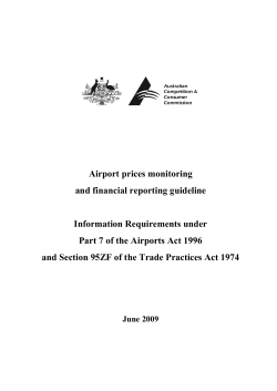 Airport prices monitoring and financial reporting guideline
