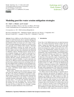 Modeling post-fire water erosion mitigation strategies