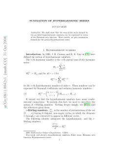 Summation of Hyperharmonic Series