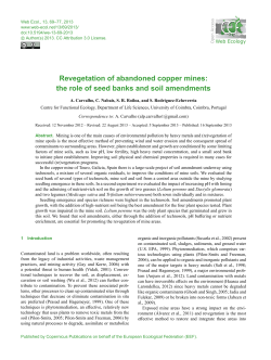 Revegetation of abandoned copper mines: the role of