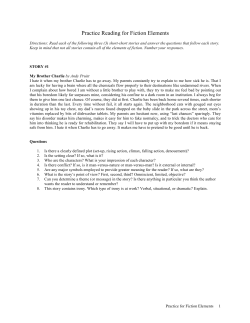 Practice Reading for Fiction Elements