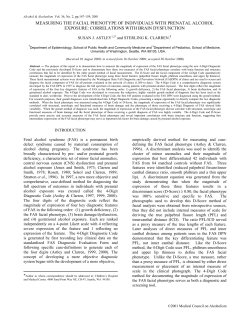 Measuring the facial phenotype of individuals with prenatal alcohol