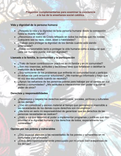 Examen de conciencia a la luz de la ense&ntilde;anza social cat&oacute;lica