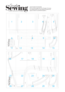 pattern sheet 2 - Simply Sewing Magazine