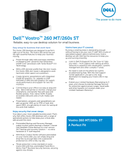 Dell&trade; Vostro&trade; 260 MT/260s ST