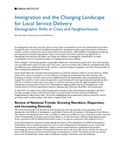 Immigration and the Changing Landscape for Local