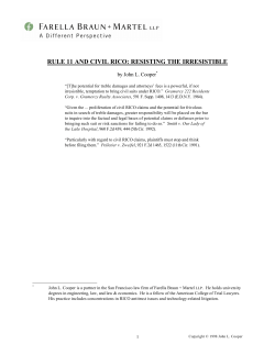 Rule 11 and Civil RICO: Resisting the Irresistible