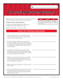 Converting Between Systems