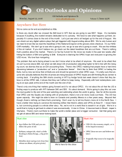 O3 Iss2576 - Oil Outlooks and Opinions