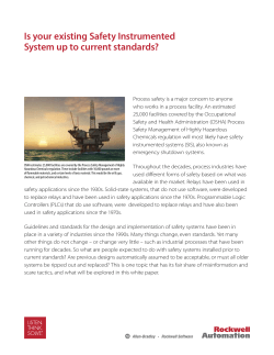Is your existing Safety Instrumented System up to current standards?