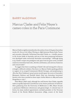 Marcus Clarke and Felix Meyer`s cameo roles in the Paris Commune