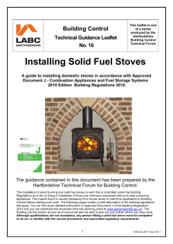 Installing Solid Fuel Stoves