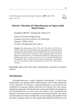Selective Nitration of Chlorobenzene on Super-acidic