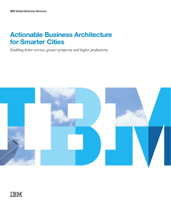 Actionable Business Architecture for Smarter Cities