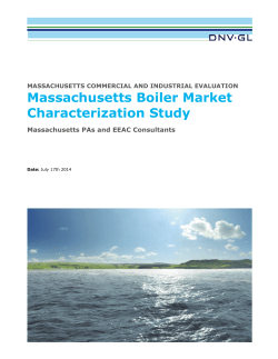 Massachusetts Boiler Market Characterization Study