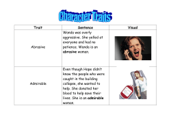 Trait Sentence Visual Abrasive Wanda was overly aggressive. She